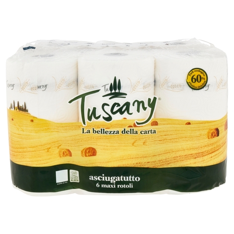 Tuscany asciugatutto maxi rotoli 6 pz